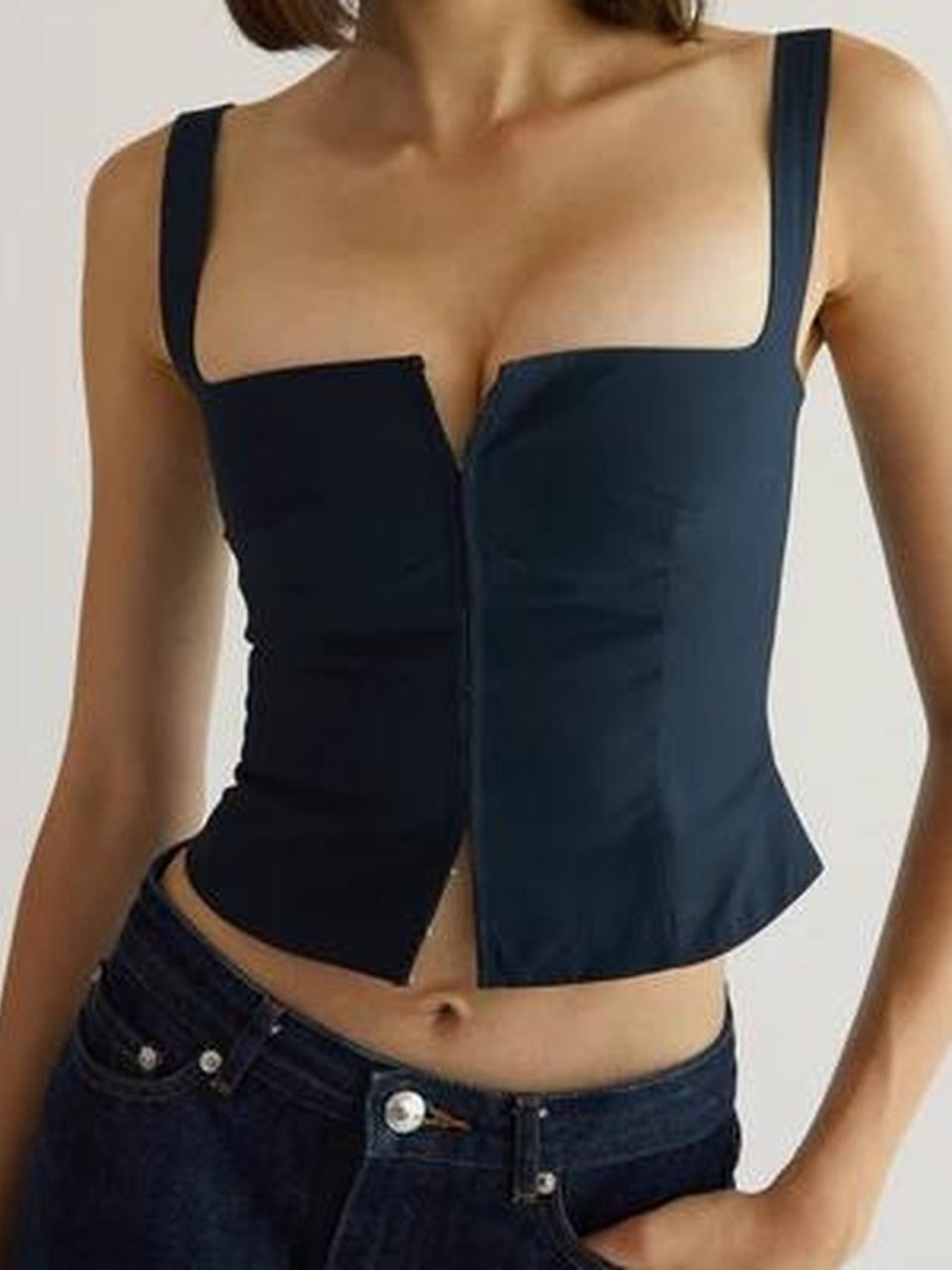 Orseund Iris Women's Minimal Bustier Corset XS Navy